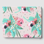 Kleurrijk Floral Pattern - Gepersonaliseerd Guestb Gastenboek (Achterkant)