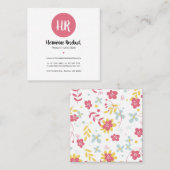  kleurrijk Floral Pattern Visitekaartje (Voorkant / Achterkant)