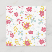 kleurrijk Floral Pattern Visitekaartje (Achterkant)