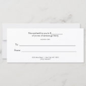 Kleurrijk Floral Salon & Spa Cadeaucertificaat (Achterkant)