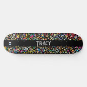 Kleurrijk Floral, speciaal gepersonaliseerd dd mer Persoonlijk Skateboard (Horizontaal)