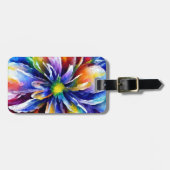 Kleurrijk Floral stijlvol modern reizen Bagagelabel (Voorkant horizontaal)