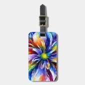 Kleurrijk Floral stijlvol modern reizen Bagagelabel (Voorkant verticaal)