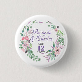 Kleurrijk Floral Wreath Lijst Ronde Button 3,2 Cm