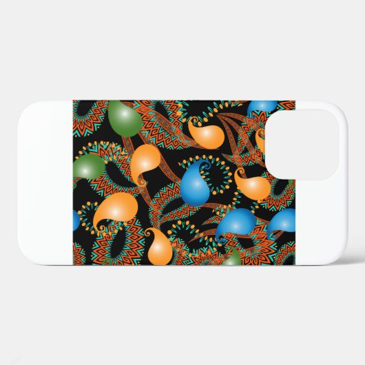 Kleurrijk floreel etnisch 3d Paisley naadloos patr Case-Mate iPhone Case (Achterkant (horizontaal))