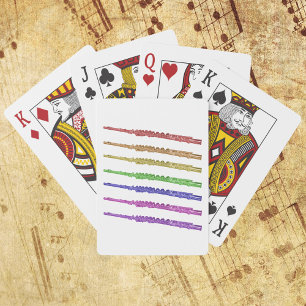 kleurrijk fluitinstrument pokerkaarten