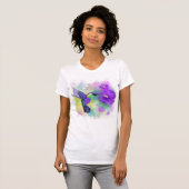 Kleurrijk Flying Hummingbird T-shirt (Voorkant volledig)