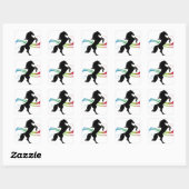 Kleurrijk fokpaard vierkante sticker (Vel)