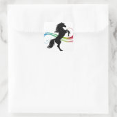 Kleurrijk fokpaard vierkante sticker (Tas)