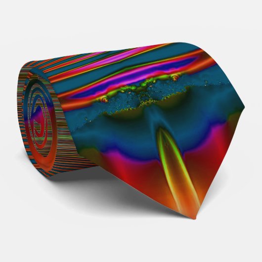 kleurrijk fractaal stropdas (Opgerold)