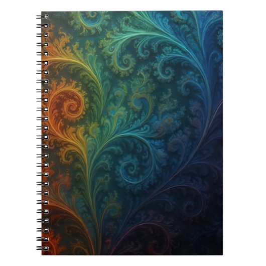 Kleurrijk Fractal Notitieboek (Voorkant)