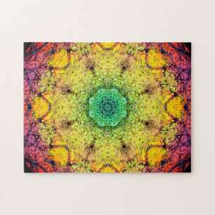 Kleurrijk Fractal Ontspanningsmandala Legpuzzel