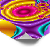 Kleurrijk Fractal Patroon Poster (Hoek)