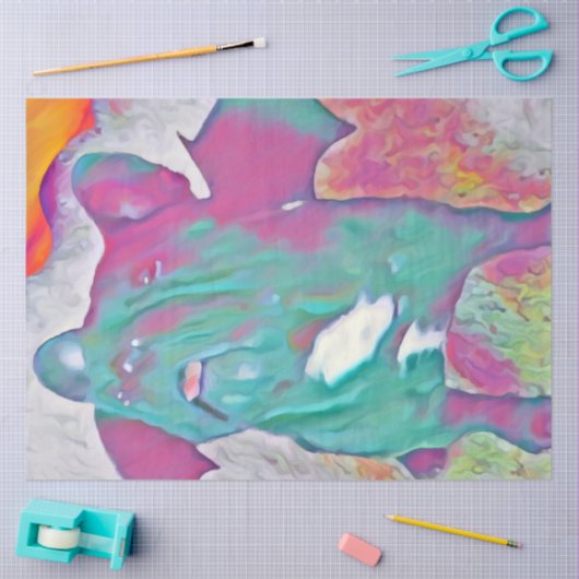 Kleurrijk Frans Bulldog Decoupage papier (Craft)