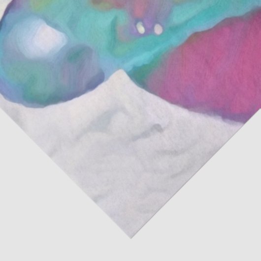 Kleurrijk Frans Bulldog Decoupage papier (Detail)