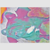 Kleurrijk Frans Bulldog Decoupage papier (Voorkant)