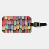 Kleurrijk Frans Macaron Patroon Bagagelabel (Voorkant horizontaal)