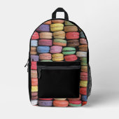 Kleurrijk Frans Macaron Patroon Bedrukte Rugzak (Voorkant)