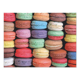 Kleurrijk Frans Macaron Patroon Foto Afdruk