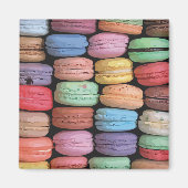 Kleurrijk Frans Macaron Patroon Magneet (Voorkant)