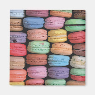 Kleurrijk Frans Macaron Patroon Magneet