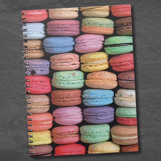 Kleurrijk Frans Macaron Patroon Notitieboek