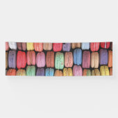 Kleurrijk Frans Macaron Patroon Spandoek (Horizontaal)