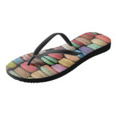 Kleurrijk Frans Macaron Patroon Teenslippers (Schuin)