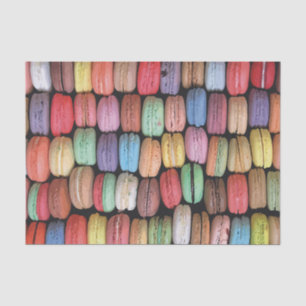 Kleurrijk Frans Macaron Patroon Tissuepapier