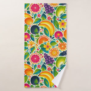 Kleurrijk fruit badhanddoek