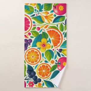 Kleurrijk fruit badhanddoek