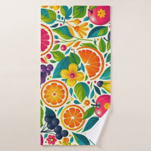 Kleurrijk fruit badhanddoek (Badhanddoek)