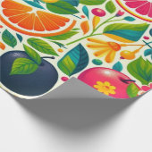 Kleurrijk fruit cadeaupapier (Hoek)
