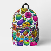 Kleurrijk Fruit en Groenten Patroon Bedrukte Rugzak (Voorkant)