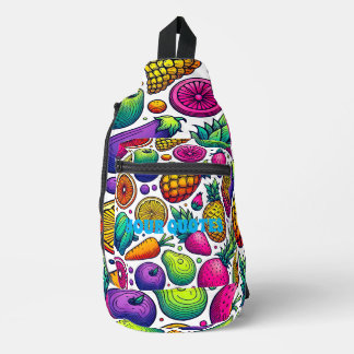 Kleurrijk Fruit en Groenten Patroon  Sling Bag