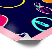 Kleurrijk Fruit Fantasia Design Perfect Poster (Hoek)