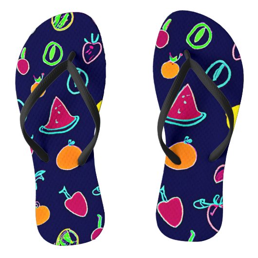 Kleurrijk Fruit Fantasia Design Teenslippers (Voetbed)