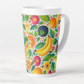 Kleurrijk fruit latte mok (Rechterhoek)