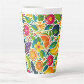 Kleurrijk fruit latte mok (Voorkant)