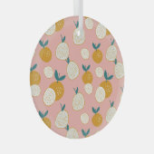 Kleurrijk fruit, naadloos achtergrondpatroon. glas ornament (Voorkant Rechts)