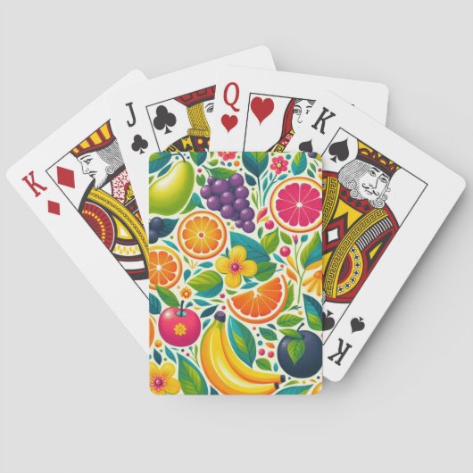 Kleurrijk fruit pokerkaarten (Achterkant)
