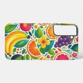Kleurrijk fruit samsung galaxy hoesje (Achterkant horizontaal)