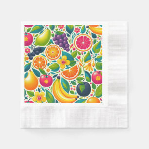 Kleurrijk fruit servet