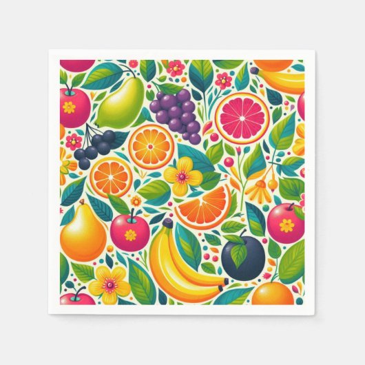 Kleurrijk fruit servet (Voorkant)