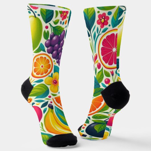 Kleurrijk fruit sokken (Gebogen)