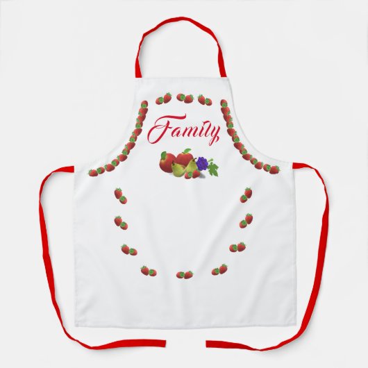 Kleurrijk fruit-thema schort (Voorkant)