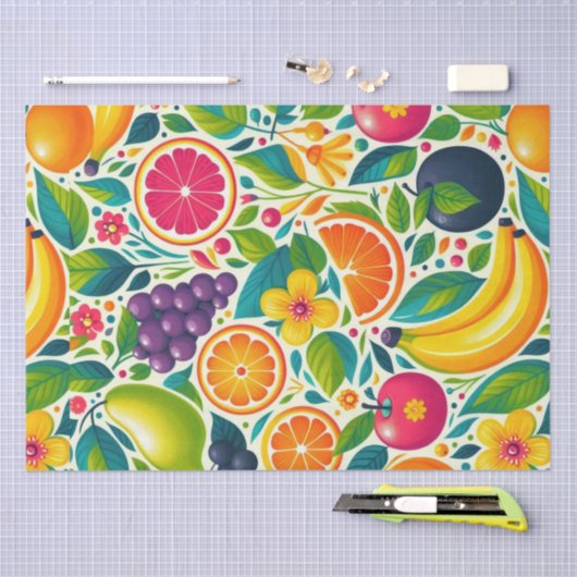 Kleurrijk fruit tissuepapier (Craft)