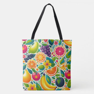 Kleurrijk fruit tote bag