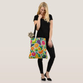 Kleurrijk fruit tote bag (Op model)