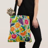 Kleurrijk fruit tote bag (Dichtbij)